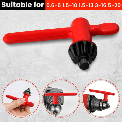 Hakkin Drill Press Chuck Key, 5 Sizes Replacement Wrench Key for Electric Drill Clamping Tool