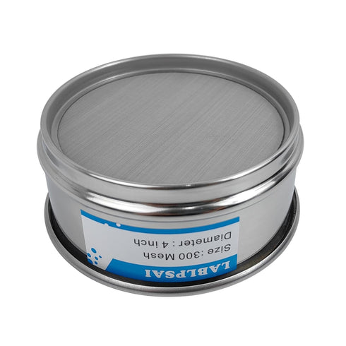 300 Mesh Lab Sieves, 4" Diameter, 304 Stainless Steel Wire Cloth Test Sieve for Laboratory Use