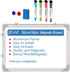Message White Board, 20" x 14" Small Dry Erase Magnetic Calendar for Wall, Portable for Kids Drawing Teaching