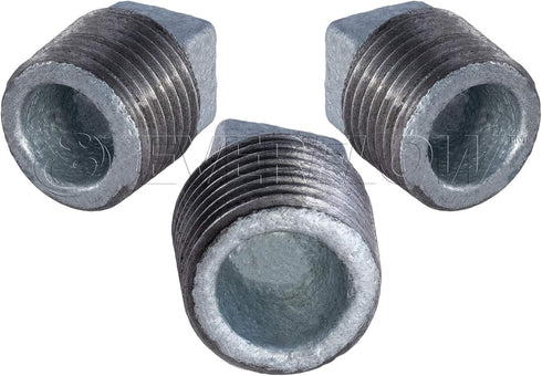 HNQM1000 1" Galvanized Malleable Iron Plug with Square Head, 1 Inch by Supply Giant
