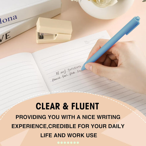 Fulmoon 50 Pcs Ballpoint Pens, Bulk Retractable Comfortable Writing Pens, Cute Back to School Supplies