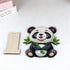 5.9x5.7 Inch Panda Eyeglass Holder, Funny Animal Decorative Eyeglass Organizer Stand with Bamboo Design, Desk Decor