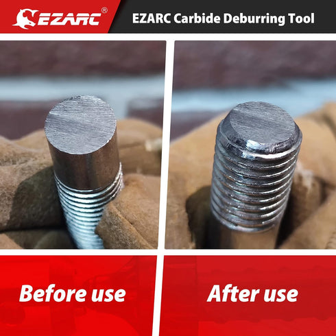 EZARC Deburring Chamfer Tool Set, 2PCS External Internal Rotary Deburring & Chamfer Tool for Newly Cut Pipes