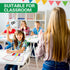 Crtiin 80 Pcs Colorful Dry Erase Paddles Set, 40 Pcs Double Sided Handheld Whiteboard for Students