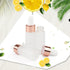 Kesell 50 Pack Dropper Bottles, 5ml Frosted Glass Sample Bottles for Essential Oils, with 3 Funnels, Rose Gold Cap