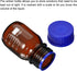 PATIKIL 100mL Reagent Media Bottle, 1Pcs Round Graduated Glass Storage Bottle for Chemistry Lab, Amber