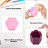 Zonon 2 Pieces Cute Pencil Shaped Pen Holders, Colorful Vase Pencil Pot, Cartoon Desktop Decor, Pink, Purple