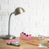 Demissle 6 Pcs Bling Office Desk Accessories Set, Crystal School Stationery Kit, Pink