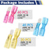 100pcs 22-10 haisstronica Heat Shrink Spade Connectors,AWG Quick Disconnect Wire Connectors-Female and Male Spade