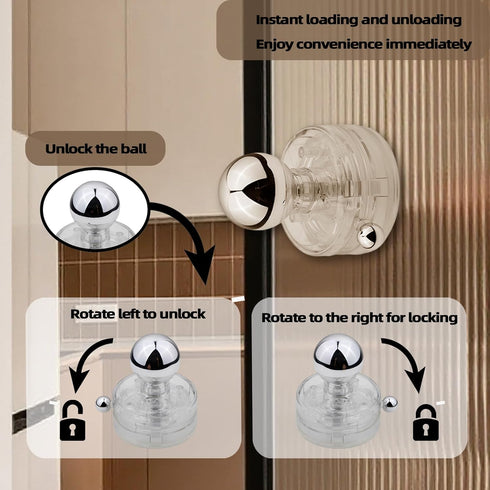 Powerful Suction Cup Glass Mirror Door Handle, Bathroom Shower Grab Bar, Kitchen Drawer Cabinet Knob, Bathtub Shower