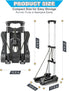 Vsaikeo 2 Small Folding Hand Truck Dolly with Wheels, Lightweight Aluminum Foldable Luggage Cart, Collapsible Cart