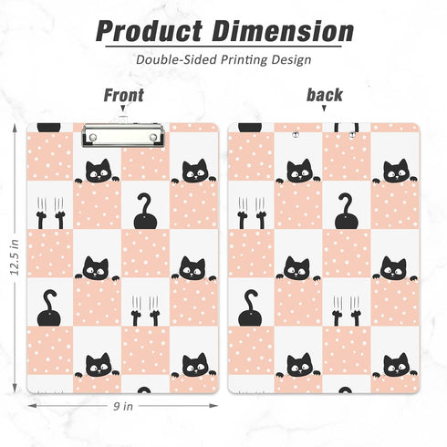 Rimilak 8.5x11" Wood Clipboard, Cute Custom Pattern Clipboards for Teachers, Kids, Women, Back to School, Office Supply