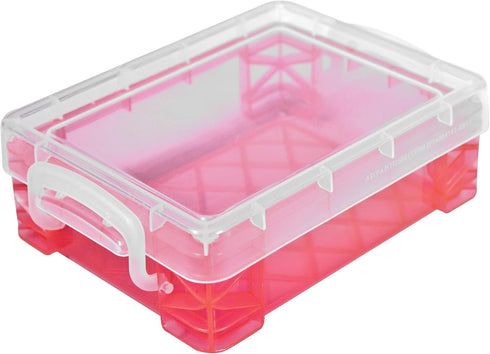 Super Stacker Plastic Crayon Box - Stackable Crayon Organizer, Small Storage Containers with Lids, Color May Vary