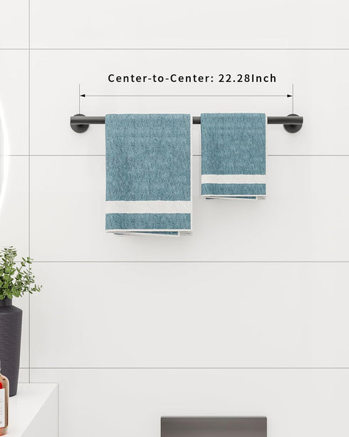 22 Inch SUS304 24 Inch RARXTR Matte Black Towel Bar Towel Rack for Bathroom Kitchen Hand Towel Holder Dish Cloths