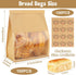 100 8.2 3.9 9.4 Inch Packaging, QTLCOHD Pcs Bakery Bags with Window - x x Tin Tie Tab Lock Sourdough Paper Bread Bags