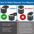 LOVIMAG 1.26”D x 0.2”H Black Epoxy Coated Neodymium Disc Magnets with Countersunk Hole, Pack of 10