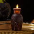 Luminara Poison Bottle Flameless LED Candle Dark Chocolate Wax, Battery Operated, Moving Flame Halloween Decor