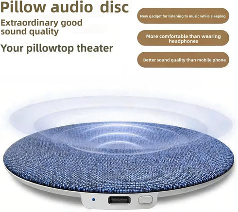 30 60 90 Jiawu Bluetooth Sleep Pillow Speaker, Wireless Under Pillow Speaker with White Noise Timer and Stereo Bass