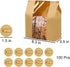 NOONEAST 50 Pack 14" 8.3" 3.5" Packaging Large Paper Bread Bags for Homemade Bread Sourdough Bags x x with Tin Tie Tab