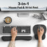 TECKNET 3 1 Set Gel Mouse Pad with Wrist Rest, in Keyboard Wrist Rest for Pain Relief, Non-Slip PU Base & Easy Typing