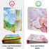 Mini 3 Ring Binder (Lightpink Marble) - 5.5 x 8.5 in, 1 Inch with Elastic Cord, Fits Loose Leaf Paper
