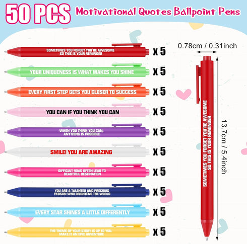 Sabary 100 Pcs Back to School Gifts, Inspirational Notepads, Mini Motivational Pocket Notebooks, Colorful Style