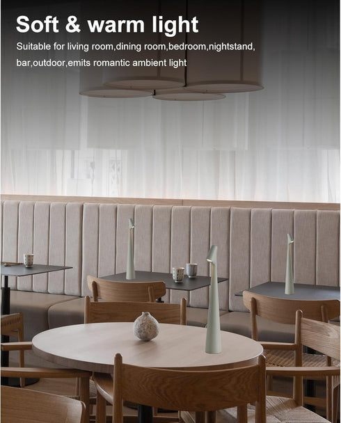 Lamps,3 Cordless Small Table Levels Brightness Portable Desk Lamp,Rechargeable Battery Lights for Outdoor, Restaurant