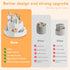 Pencil Pen Holder for Desk, 9 Slots 360 Degree Rotating Organizer for Office, School, White