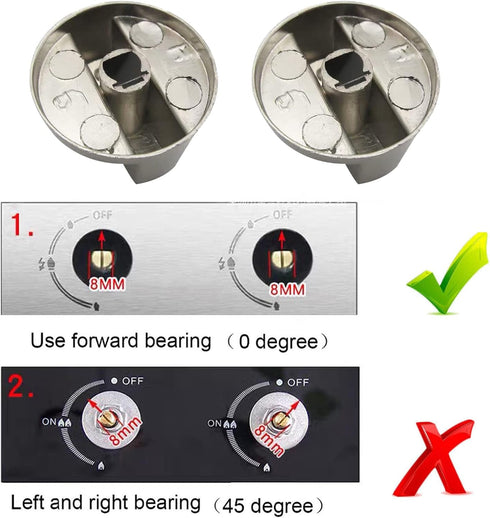 XIAHIOPT 4Pcs Stove Cooker Knob Burners Control Knob Heavy Duty Metal Cooktop Control Knob For Cookware Stove Ovens