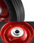 QWORK 2 Pack Premium Rubber Wheel, 6" x 1.5", 1/2" Axle, Hand Truck Wheel with Ball Bearing, Capacity up to 132 lbs