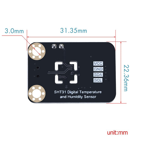 Temperature and Humidity Sensor for Raspberry Pi/Arduino, SHT31-DIS-F Chip, Industrial Monitoring