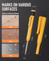 Nicpro 3 Pack Carpenter Pencil with Sharpener & Cap, Mechanical Pencils with 39 Refills, Heavy Duty Woodworking
