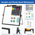 Small Magnetic Dry Erase Whiteboard, Mini Desktop Portable Easel Board for Office, School, Home 12 x 12 inches