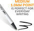 BIC Clic Stic Black Retractable Ballpoint Pens, Medium Point (1.0mm), 24-Count Pack, Comfortable Round Barrel