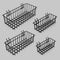 Pegboard Baskets Accessories for Storing Items Not Easy to Hang on Pegboard - 4 Pcs (Black Light-Duty)