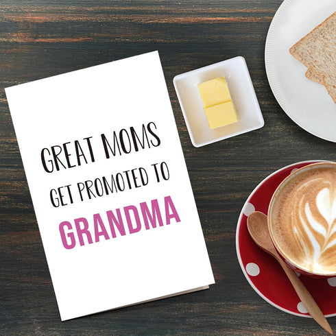 Qiliji New Grandma Card Gift, Funny Pregnancy Announcement Card for Mom New Grandma, First Grandma Mothers Day Card