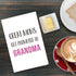 Qiliji New Grandma Card Gift, Funny Pregnancy Announcement Card for Mom New Grandma, First Grandma Mothers Day Card