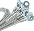 10 pcs 10 inch (25cm) 3mm Thickness Galvanized Steel Wire Cable Eyelets - Ended Short Rope Lanyard Safety Tether