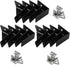 PHITUODA 12pcs 38mm 38mm, Angle Corner Shelf Bracket x Cold Rolled Steel Corner Support, Triangular Bracket with Screws