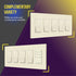 ENERLITES Screwless Decorator Wall Plate, 5-Gang, Unbreakable Polycarbonate Thermoplastic, Light Almond