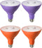 EDISHINE PAR38 Purple & Orange LED Flood Light Bulbs Outdoor, Dimmable LED