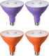 EDISHINE PAR38 Purple & Orange LED Flood Light Bulbs Outdoor, Dimmable LED