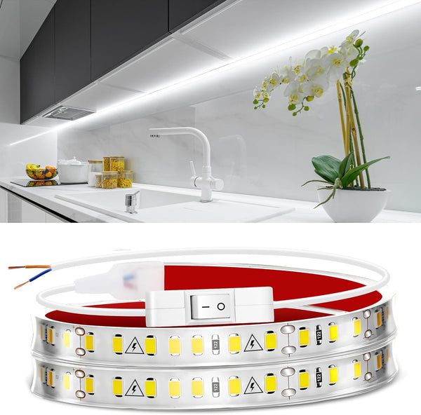 maylit Under Cabinet LED Strip Lighting Hardwired 24in, Ultra Bright Small LED