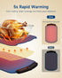 7 Warming Mat for Food, Food Warming Mat with Temp Master Aadjustable Warming Tray, Thermochromic Line, Roll Up Buffet