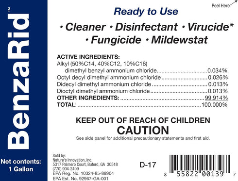 Hospital Disinfectant Virucide Spray, Kills 99.99% of MRSA, COVID-19, H5N1, Staph, Avian Flu, 32 oz, EPA Reg. for