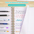 Spiral Notebook, College Ruled Notebook, 8.5" x 11", 300 Pages Leather Journals for Writing, A4 Hardcover Journaling Notebooks for Work School, 24pcs Tabs, Large Embossed Journal for Women Men, Teal by Amanple