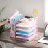 Marbrasse 5-Tier Paper Letter Tray Organizer, Mesh File Organizer for Desk, Pink