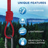 TECEUM 50 FT Cotton Rope 3/16 (5 mm) - Strong Braided Rope for Crafting, Camping, DIY, Indoor & Outdoor Use, Red
