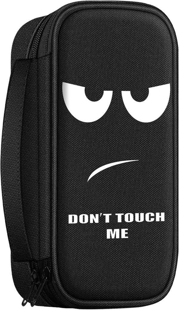 FINPAC Large Capacity Pencil Case, Pen Pouch Organizer for Office, Stationery Storage for Women and Men, Don't Touch