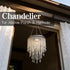 8.6 inches Sparkling Iridescent Beaded Chandeliers Diameter for Wedding Centerpiece Living Room Bedroom Event Party